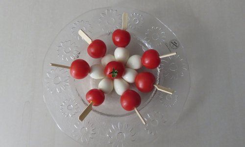 Wachteleier Tomaten Spiessli